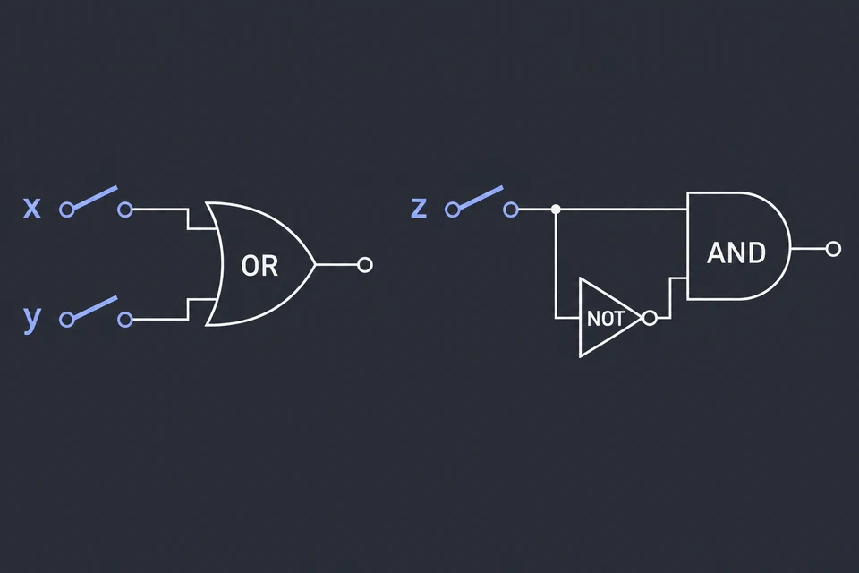 Separa le due formule. φ = x ∨ y; ψ = z ∧ ¬z. La domanda richiede SAT(φ) e UNSAT(ψ).